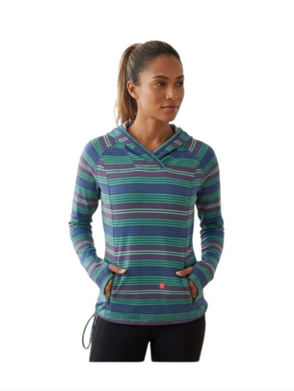 Title Nine Sunbuster Sun Shirt Sz. Medium Sunset Stripe